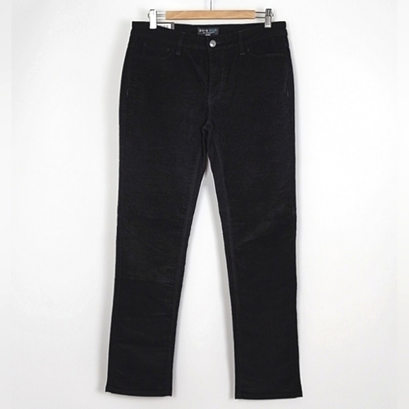 Parasuco 2016 Denim  Women's Black Corduroy Pants Mid Rise Straight Leg Size 10 - Picture 1 of 12